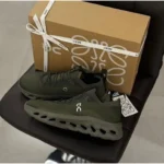 Loewe X On Cloud Tilt 2 Olive Green Sneakers For Men (BSF352) - 7a first copy shoes | Buy Online at Best Price