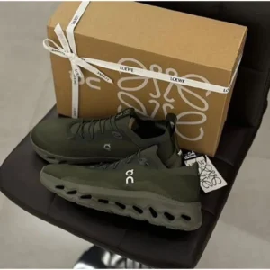 Loewe X On Cloud Tilt 2 Olive Green Sneakers For Men (BSF352) - 7a first copy shoes | Buy Online at Best Price