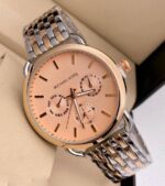 Michael Kors Peach Dial Women’s Mk-857 Watch For Girl Or Woman Chronograph Multi Dial Gold Silver Day Date - Buy Online | Brandfasion