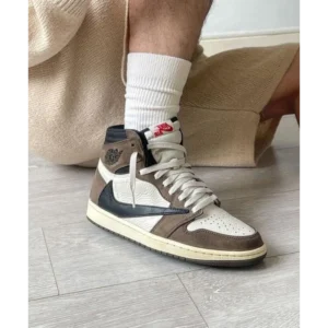 Nike Air Jordan Retro 1 High x Travis Scott Brown Shoes For Men (SF31)