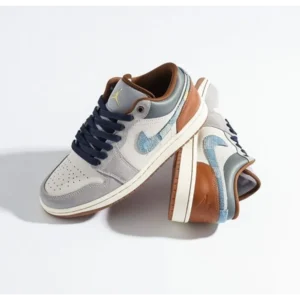 Nike Air Jordan Retro 1 Low Phantom Denim Swoosh Shoes For Men (HS101)