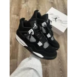 Nike Air Jordan Retro 4 Black White Semi UA Men Shoes (FT352) - 7a first copy shoes | Buy Online at Best Price