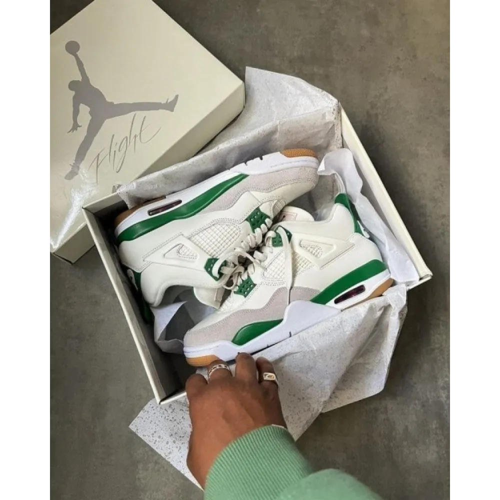 Imported Air Jordan Retro 4 Pine Green Shoes For Men (SOS2801)