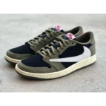 Premium Air Jordan Retro 1 Travis Scott Black Olive Shoes For Men (HOF873) - 7a first copy shoes | Buy Online at Best Price