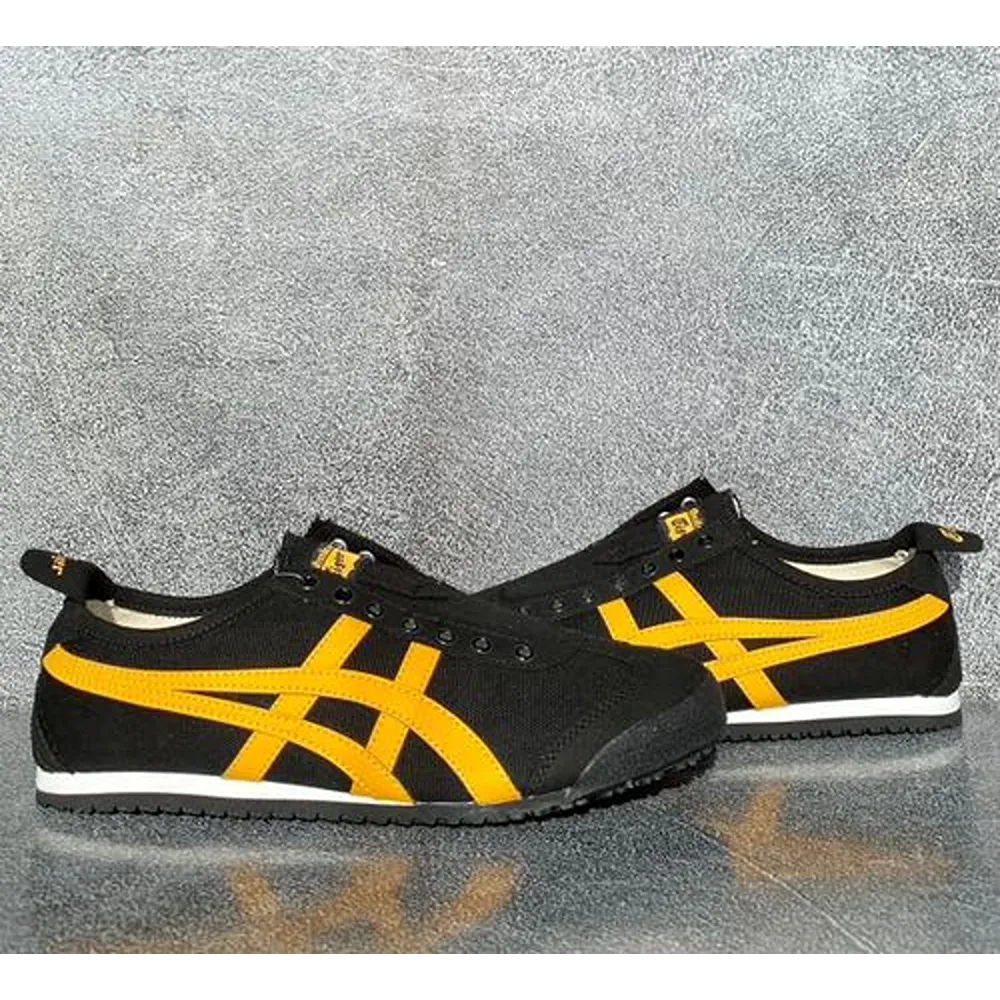 Trendy Onitsuka Tiger Slip On Black Yellow Shoes For Men (SHUB705)