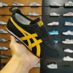 Trendy Onitsuka Tiger Slip On Black Yellow Shoes For Men (SHUB524) - 7a first copy shoes | Buy Online at Best Price