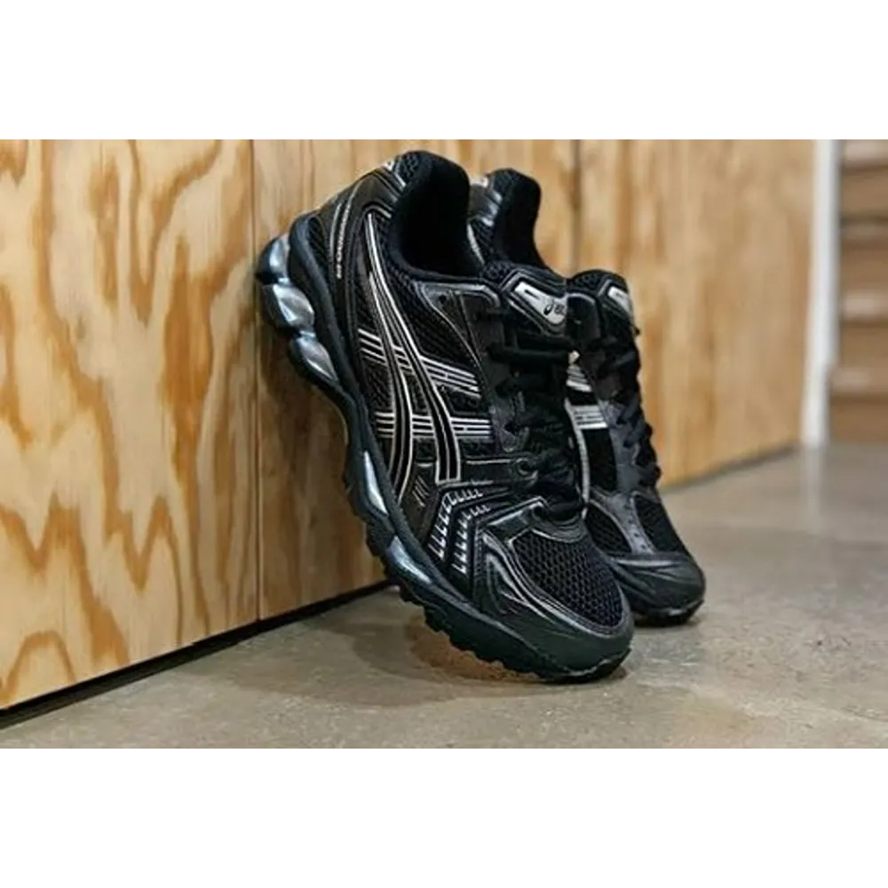 Trendy Asics Gel Kayano 14 Black Pure Silver Shoes For Men (SHUB741)