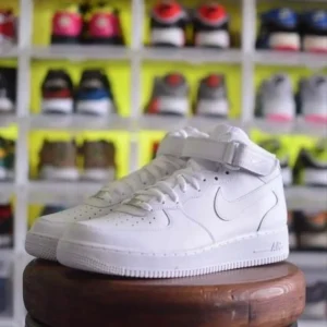 Imported Nike Air Force 1 Mid Black Shoes For Men (SOS2869)