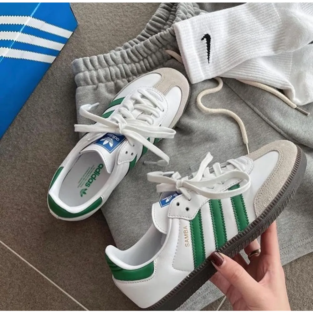 Luxurious Adidas Samba White Shoes For Men With Brand Box (SUP5662)