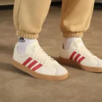 Classy Adidas Court Vl Cream Red Shoes For Men (SHH07719) - 7a first copy shoes | Buy Online at Best Price