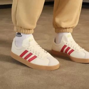 Classy Adidas Court Vl Cream Red Shoes For Men (SHH07719) - 7a first copy shoes | Buy Online at Best Price