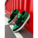 Trendy Jordan retro 1 Low Black Lucky Green Shoes For Men (SHUB648) - 7a first copy shoes | Buy Online at Best Price