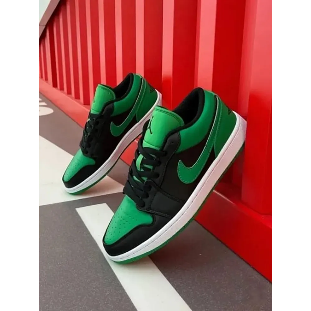 Trendy Jordan retro 1 Low Black Lucky Green Shoes For Men (SHUB648)