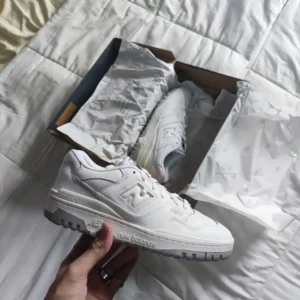 Premium New Balance 550 White Grey Shoes For Men (GF1250) - 7a first copy shoes | Buy Online at Best Price