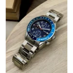 Trendy Fossil Round Dial Auto Watch Silver Blue Watch For Men (SHH04681) - Accessories | Buy Online at Best Price