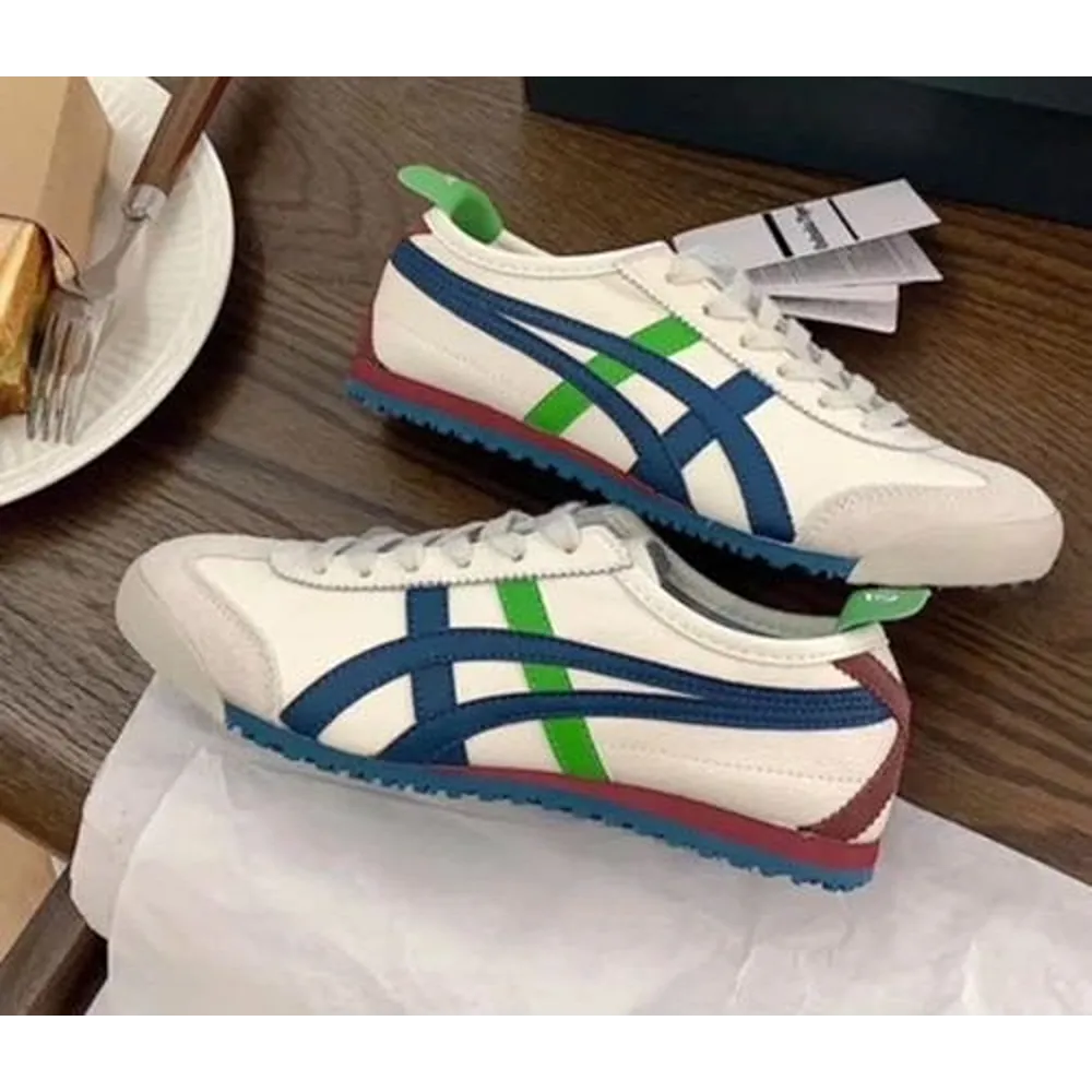 Trendy Onitsuka Tiger Mexico 66 White Green Shoes For Men (SHUB754)
