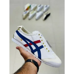 Trendy Onitsuka Tiger Mexico 66 Slip On White Blue Shoes For Men (SHUB570)
