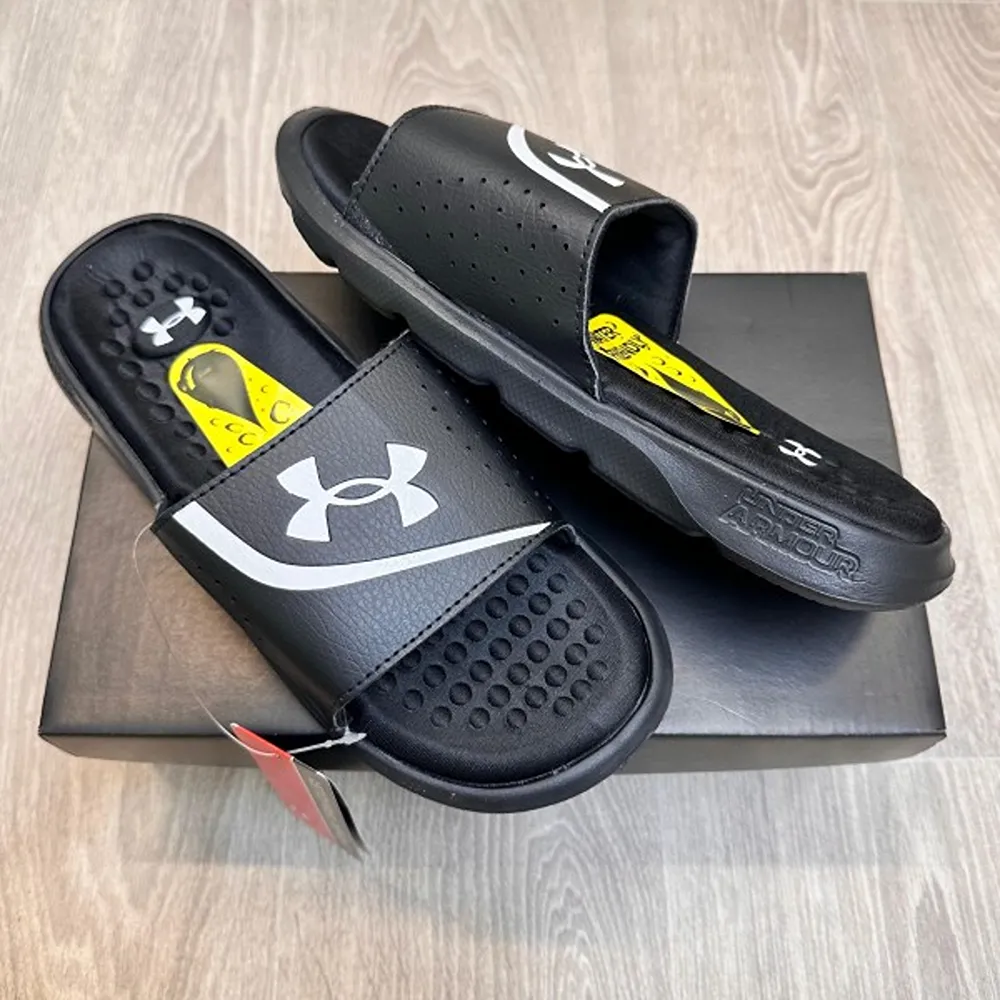 Trendy Under Armour Ignite Pro Soft Cushion Black Flip Flop For Men (BH991)