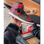 Stylish Air Jordan Retro 1 Patent Bred Shoes For Men (HOF967) - 7a first copy shoes | Buy Online at Best Price