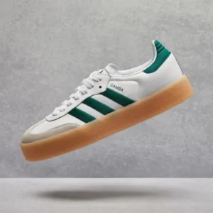 Imported Adidas Samba Trainers In White And Green Shoes For Men (SOS2813) - 7a first copy shoes | Buy Online at Best Price