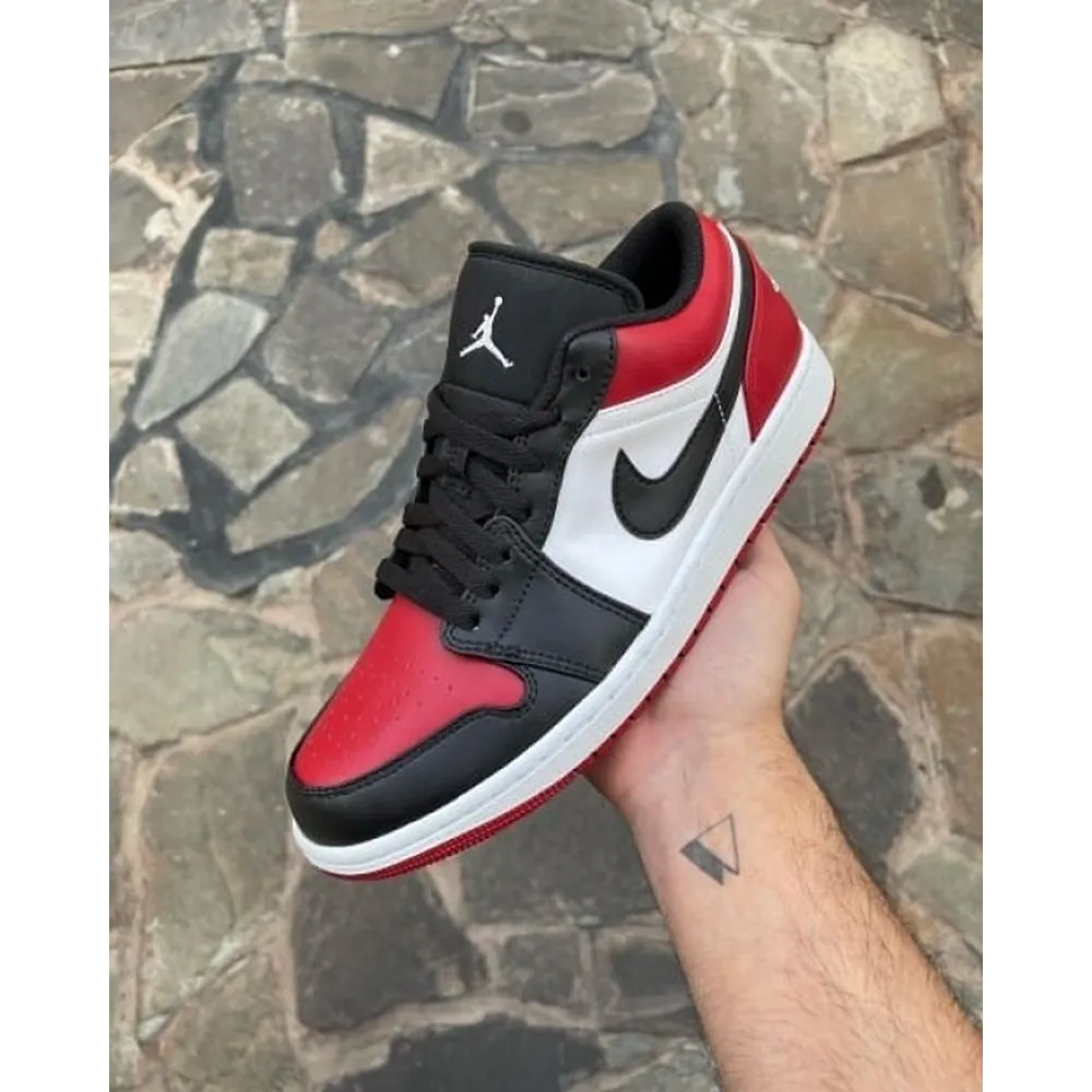 Classy Nike Air Jordan 1 Low Bred Toe Shoes For Men (SW6239)