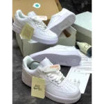 Premium Nike Air Force 1 White Pure Leather Shoes For Men (GF1257) - 7a first copy shoes | Buy Online at Best Price