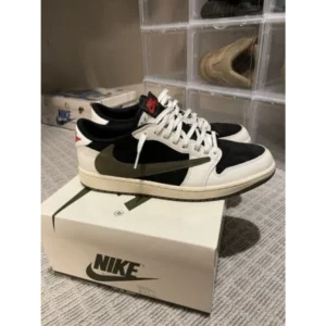 Premium Air Jordan Retro 1 Travis Scott Olive Shoes For Men (HOF884)