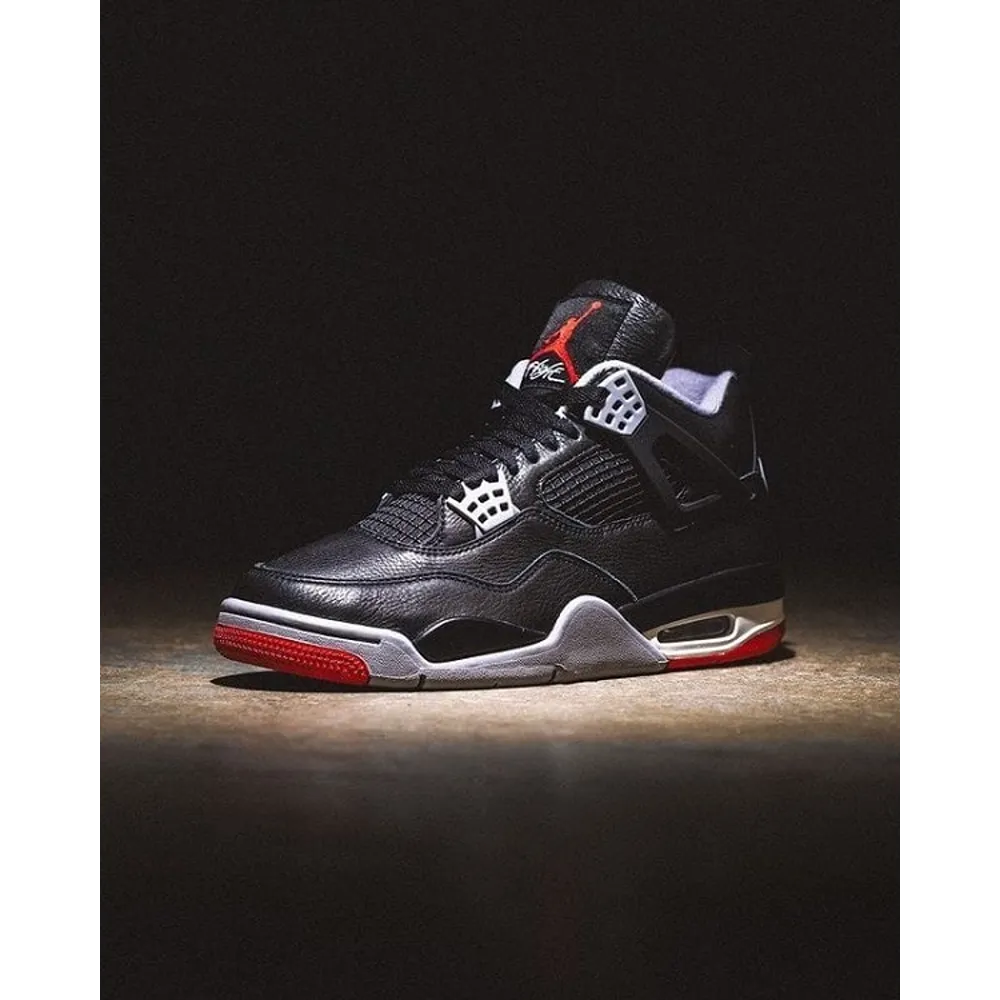 Classy Nike Air Jordan Retro 4 Bred Shoes For Men (SW6373)