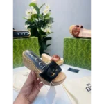 Trendy Gucci Wedged Heel Black Shoes For Women (SHUB772) - 7a first copy shoes | Buy Online at Best Price