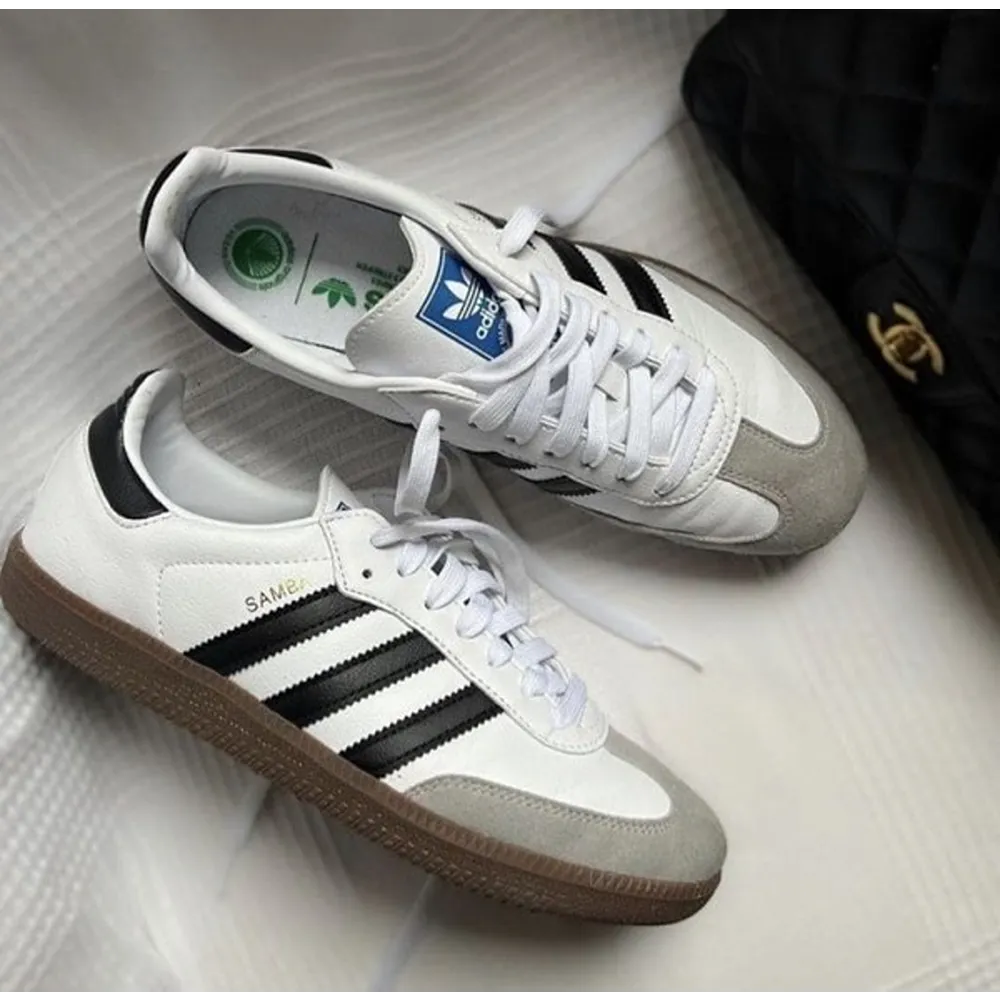 Classy Adidas Samba White To Black Shoes For Men (SHH07777)