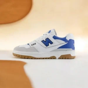 Classy New Balance 550 White Blue Shoes For Men (CSO4209)