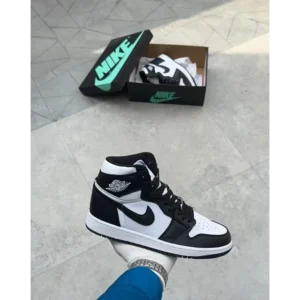 Premium Air Jordan Retro 1 Black White For Men (GF1313) - 7a first copy shoes | Buy Online at Best Price