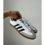 Premium Adidas Samba White Black Shoes For Men (QT261) - 7a first copy shoes | Buy Online at Best Price