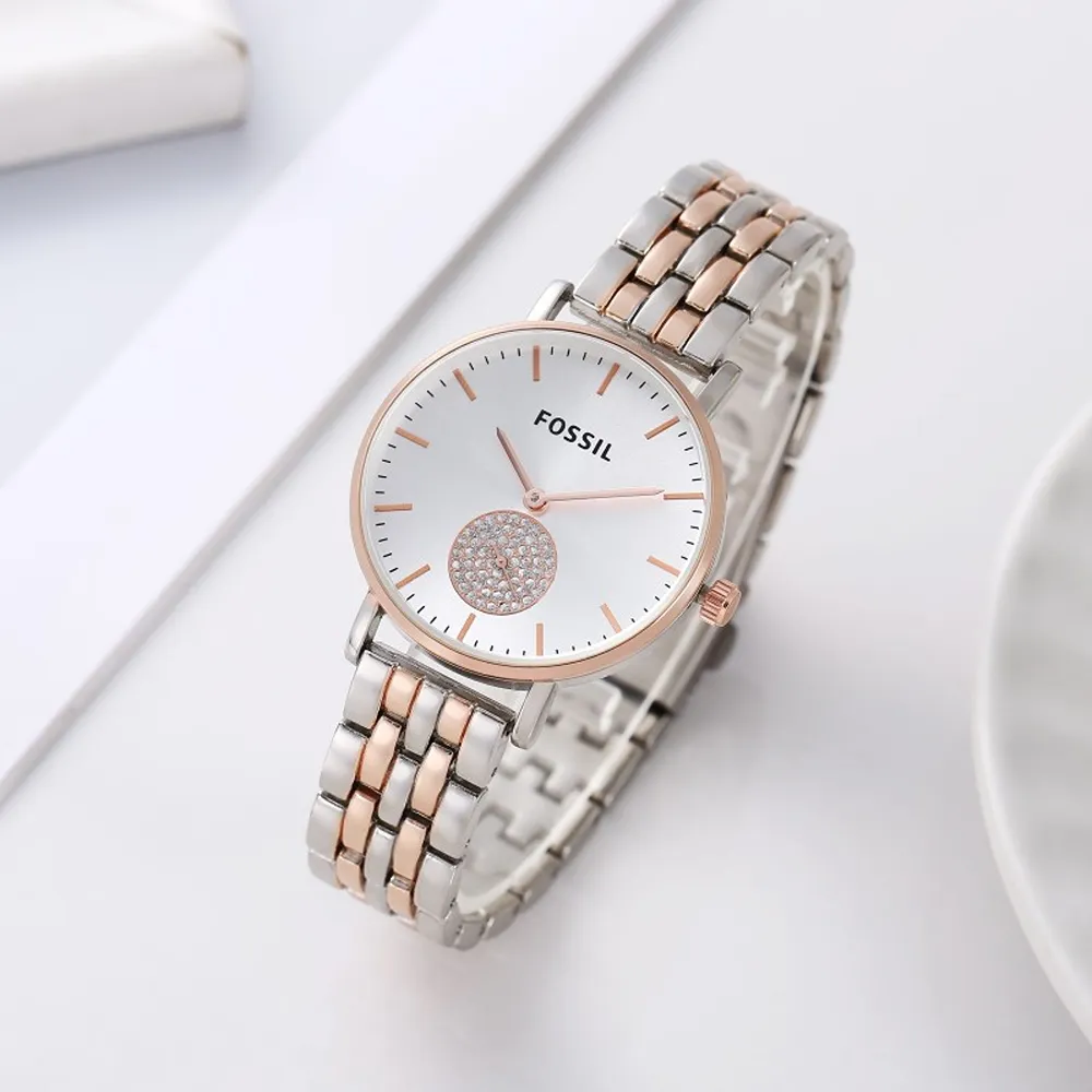 Classy Fossil Watch For Women (J2244)