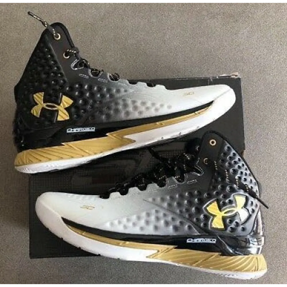 Trendy Under Armour Ua 2015 Curry 1 Mvp Black Gold Shoes For Men (SHUB722)
