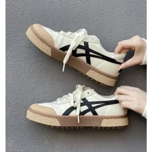 Trendy Asics Trail Court Brown Black Shoes For Men (SHUB585)