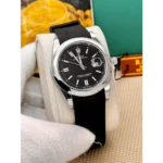 Trendy Rolex Oyster Perpetual Date Black Silver Watch For Men (SHH04748) - Accessories | Buy Online at Best Price