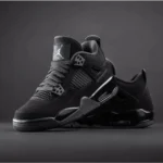 Classy Nike Air Jordan Retro 4 Black Cat Shoes For Men (SW6385) - 7a first copy shoes | Buy Online at Best Price