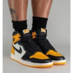Trendy Nike Air Jordan Retro 1 High Taxi Yellow Shoes For Men (SHUB724) - 7a first copy shoes | Buy Online at Best Price