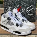 Classy Nike Jordan Retro 4 Military Black Shoes For Men (SHH07764) - 7a first copy shoes | Buy Online at Best Price