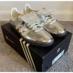 Premium Adidas Samba X Wales Bonner Silver Shoes For Men (SW6308) - 7a first copy shoes | Buy Online at Best Price