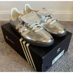 Premium Adidas Samba X Wales Bonner Silver Shoes For Men (SW6308)