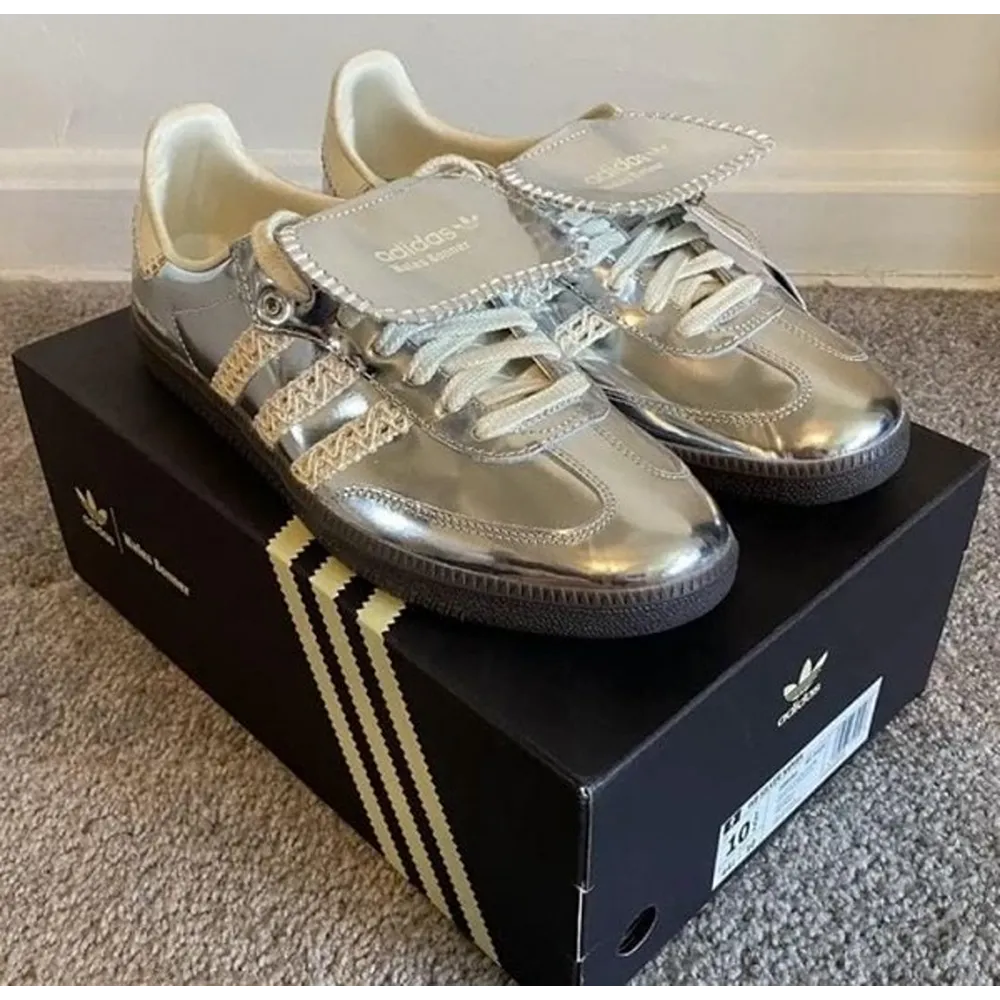 Premium Adidas Samba X Wales Bonner Silver Shoes For Men (SW6308)