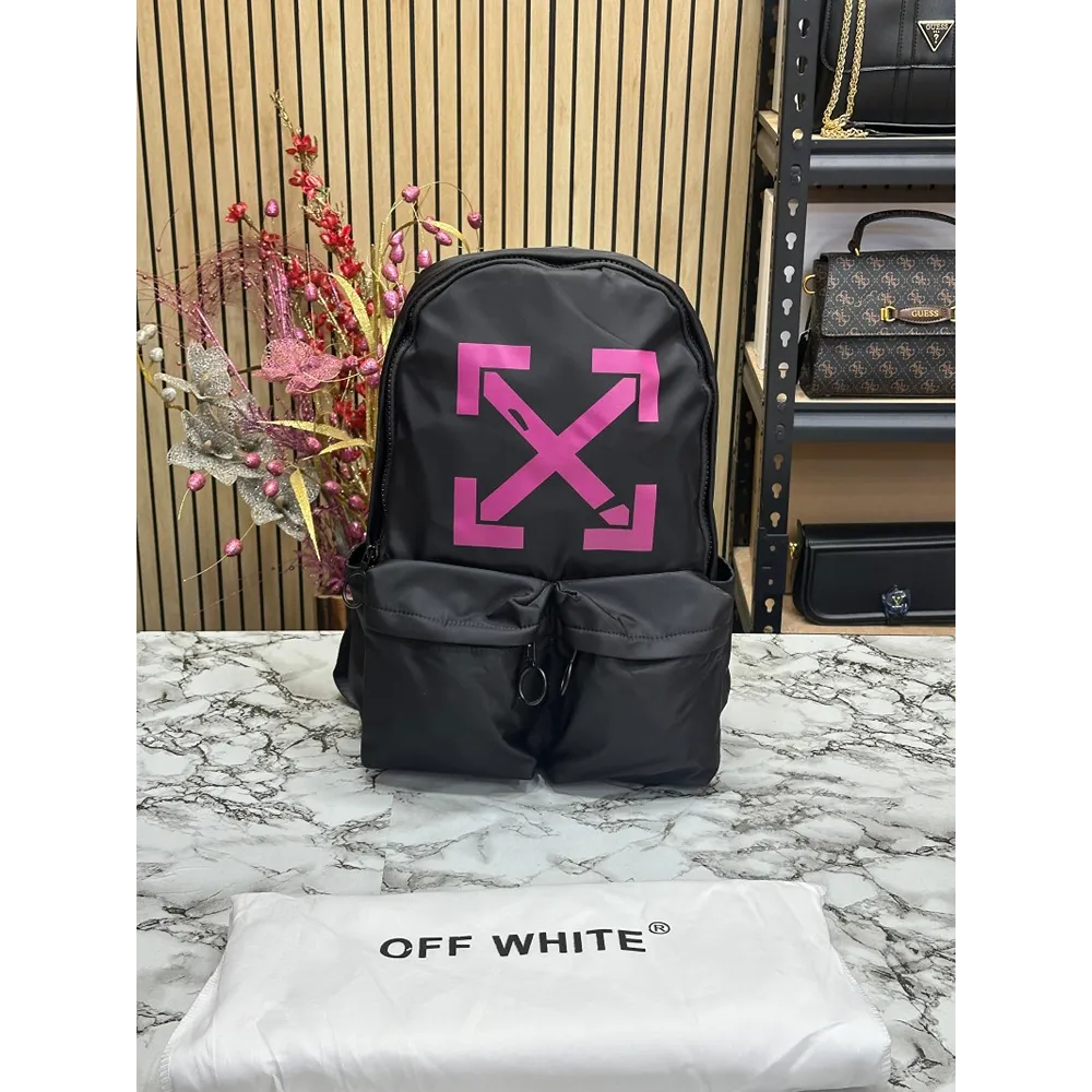 Trendy Off-White Bagpack (J2575)