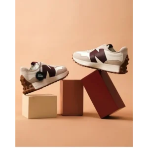 Classy New Balance 327 Burgandy Shoes For Men (SHH07880)