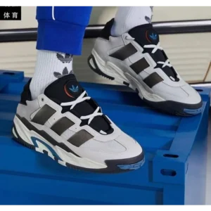 Trendy Adidas Niteball Crystal White Core Black Shoes For Men (CSO4466) - 7a first copy shoes | Buy Online at Best Price