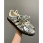 Premium Adidas Samba X Wales Bonner Silver Shoes For Men (QT310) - 7a first copy shoes | Buy Online at Best Price
