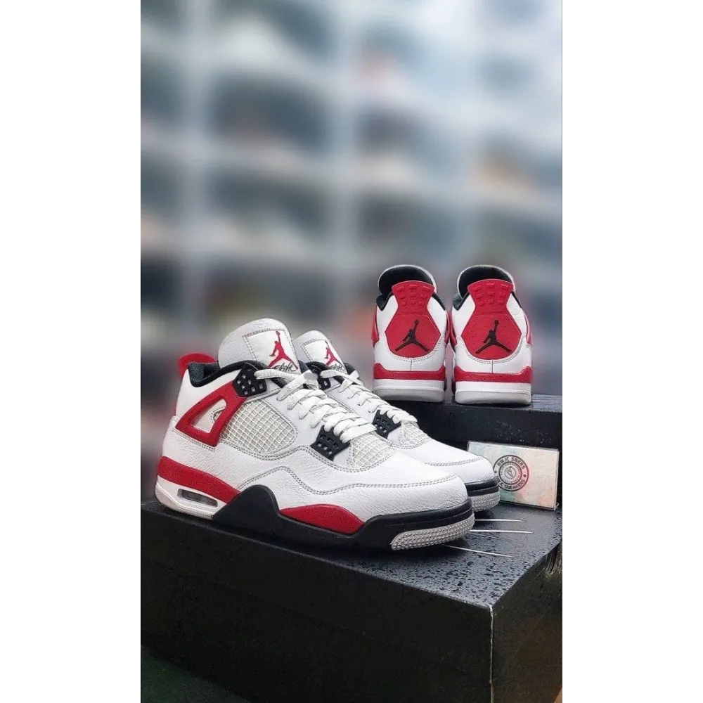 Classy Nike Air Jordan Retro 4 Red Shoes For Men (SHH07792)