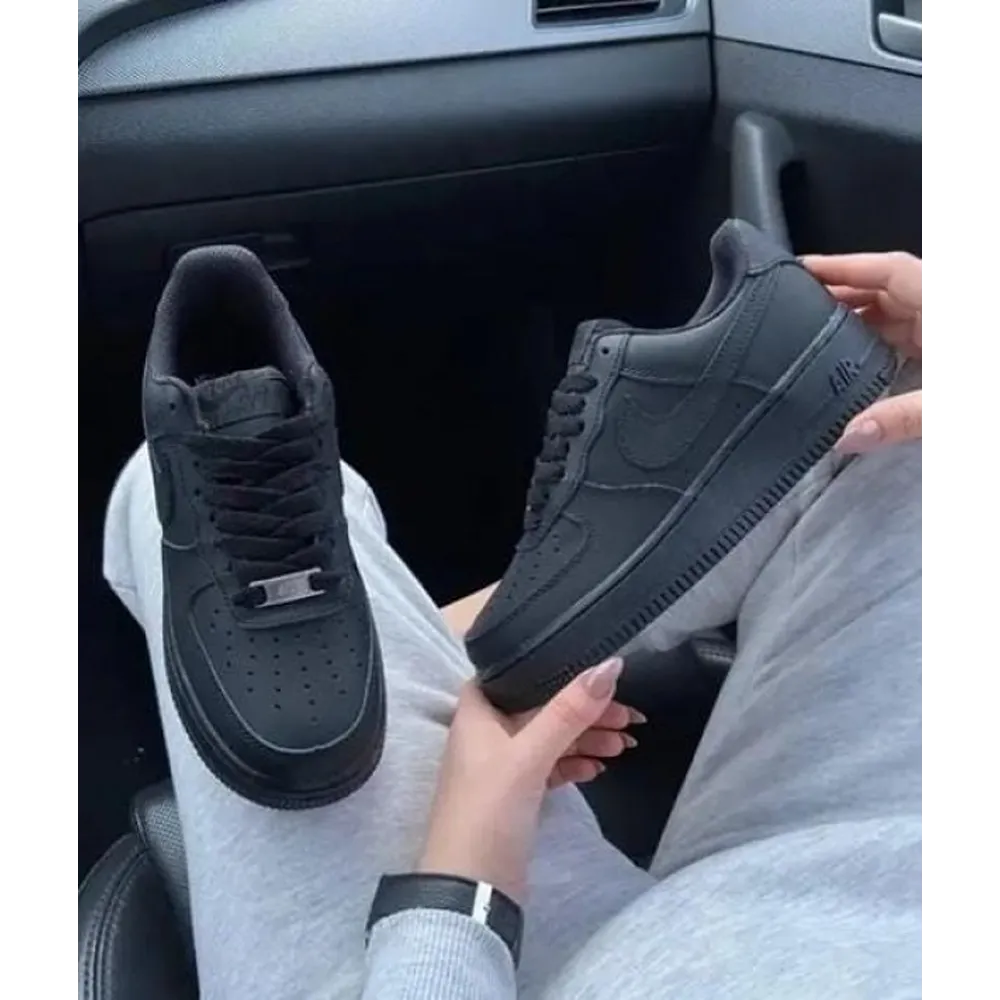 Classy Nike Air Force 1 Black Shoes For Men (SHH07884)