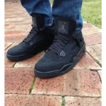 Stylish Nike Air Jordan Retro 4 Black Cat Shoes For Men (S1H03) - 7a first copy shoes | Buy Online at Best Price